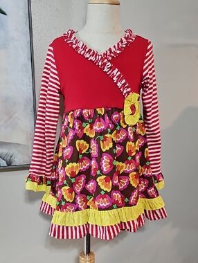 3 for $20 ❤️ Emily Rose Girls Floral Ruffle Boutique Dress Sz 7